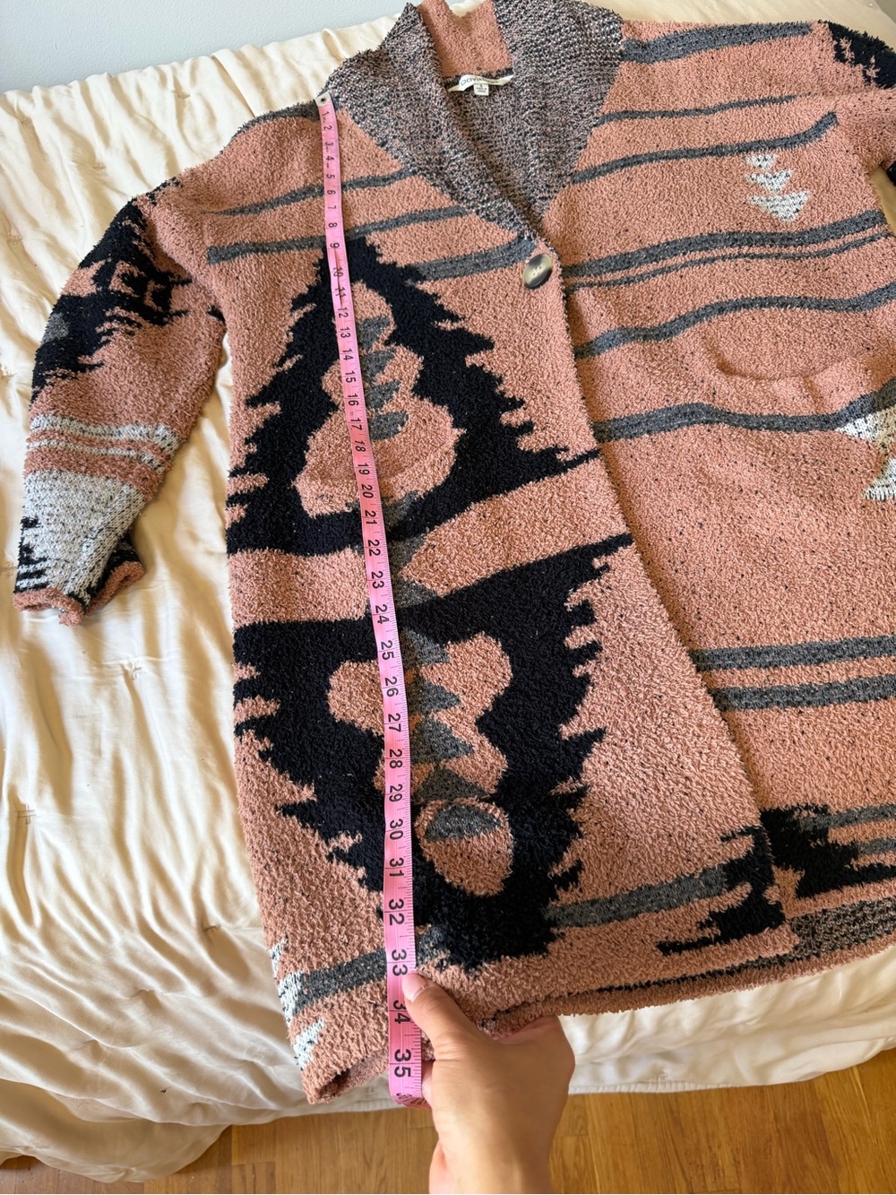 VICI Davi & Dani Southwestern Aztec Knit Button Cardigan Sweater Small - Picture 10 of 10